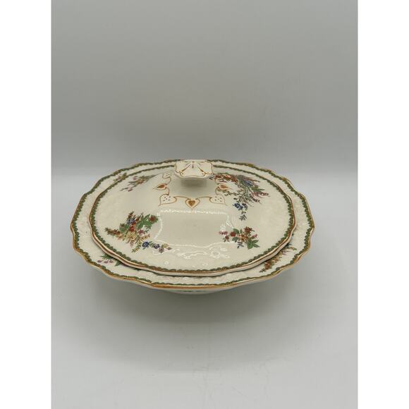 Vintage Myott Straffordshire Serving Bowl With Lid- Devon 8.7” Rare Find - Picture 3 of 8